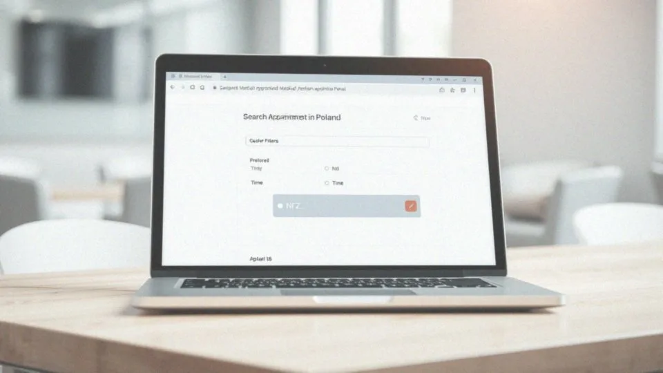 Jakie są kryteria wyszukiwania dostępnych terminów wizyt?